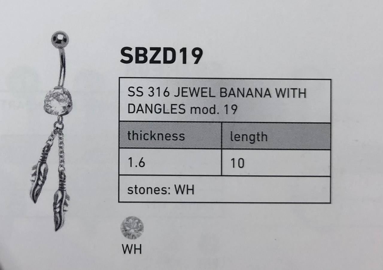 JEWEL BANANA WITH DANGLES