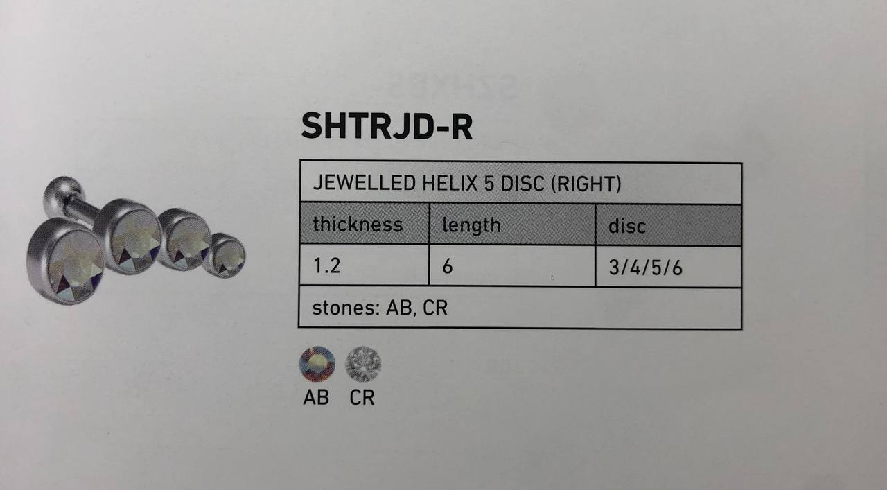 Jewelled Helix 5 Disc ( Right )