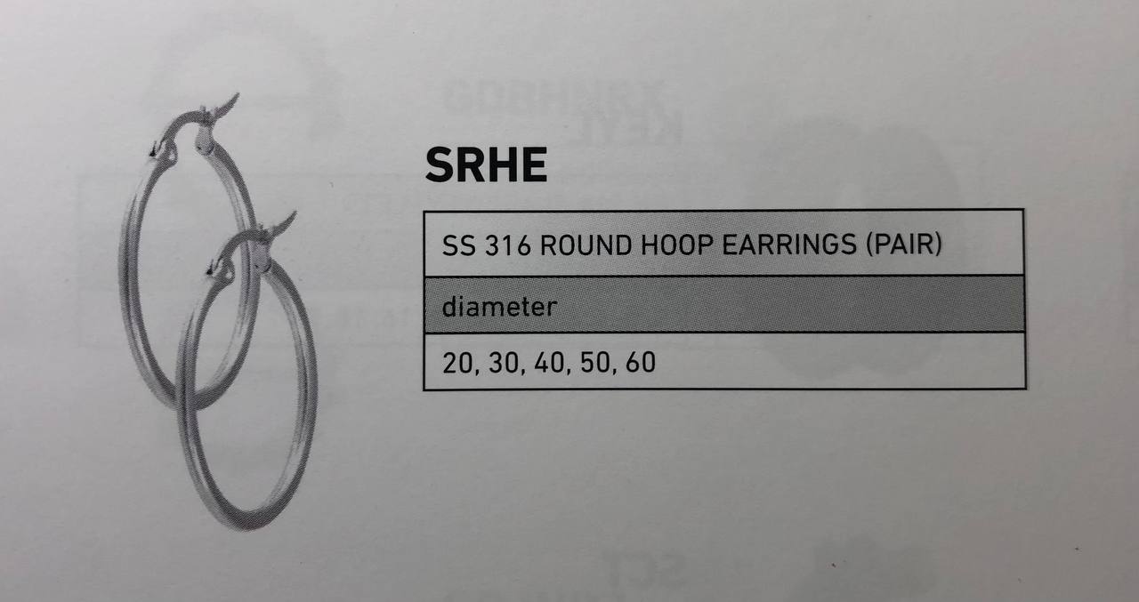 ROUND HOOP EARRINGS (PAIR)