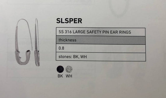 LARGE SAFETY PIN EAR RINGS