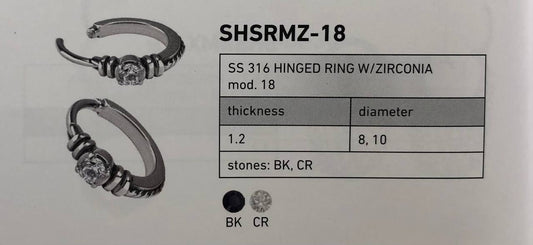 Hinged Ring W/Zirconia